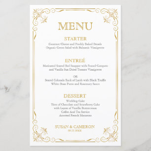Gatsby Vintag Dinner Menu Editierbare Farbe