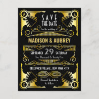 Gatsby Wedding Art Deco Gold Schwarz