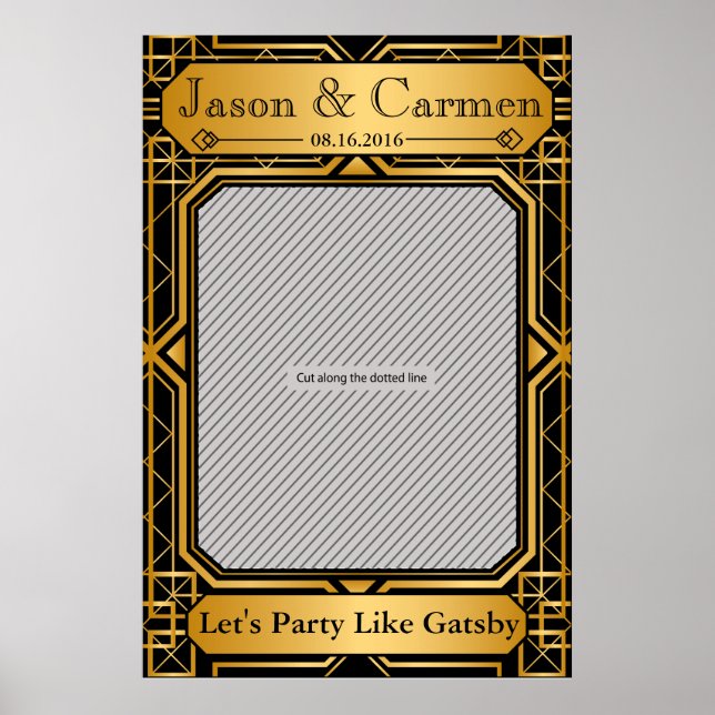 Gatsby Wedding Prop Poster für Foto Booth (Vorne)