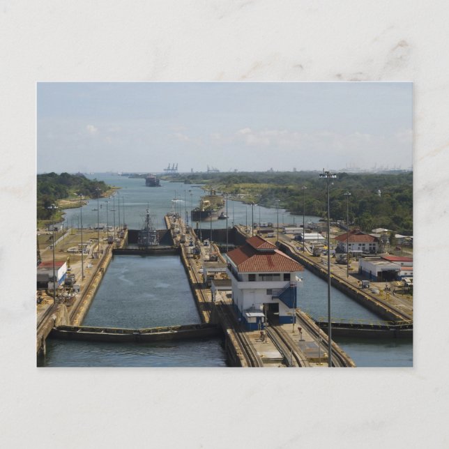 Gatun Locks 7 Postkarte (Vorderseite)