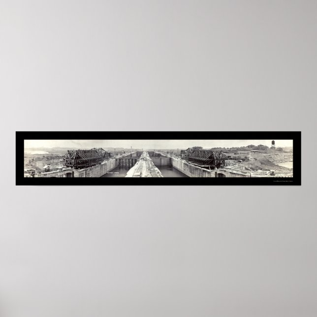 Gatun Locks Panama Foto 1913 Poster (Vorne)