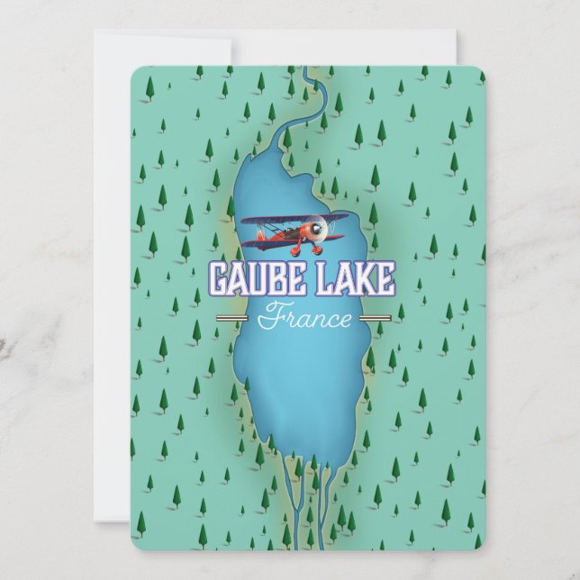Gaube Lake France Vintage Reiseplakat (Vorderseite)