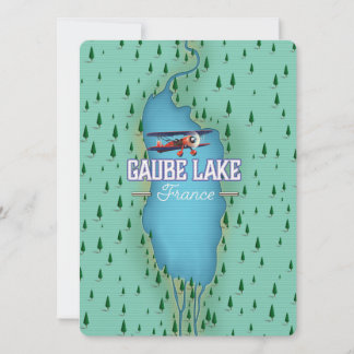 Gaube Lake France Vintage Reiseplakat