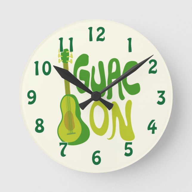 Gauc On! Runde Wanduhr (Vorderseite)