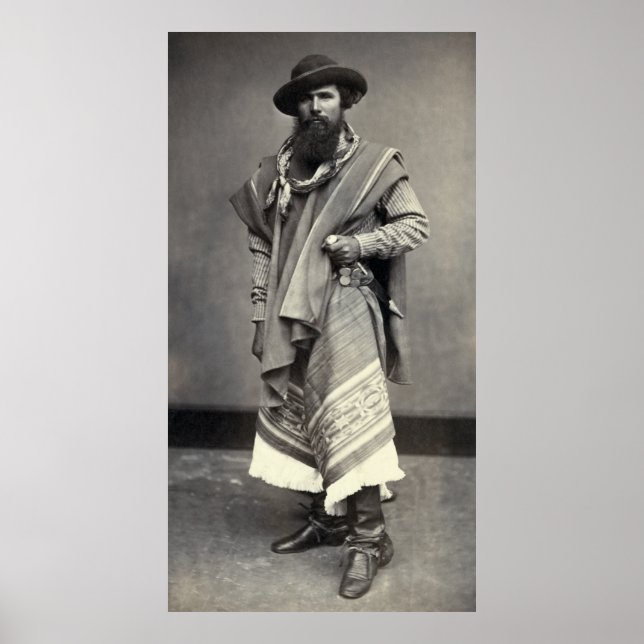 Gaucho der Argentinischen Republik 1868 Poster (Vorne)