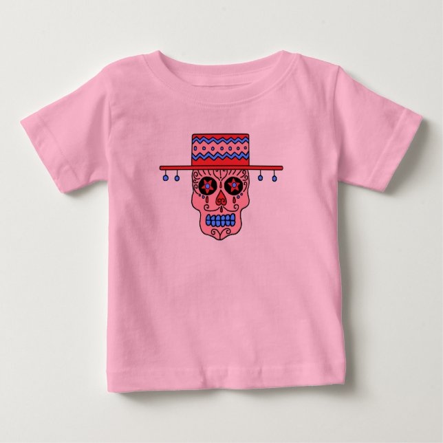 Gaucho Sugar Skull Baby T-shirt (Vorderseite)