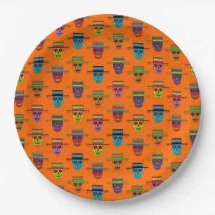 Gaucho Zuckerschädel Pappteller