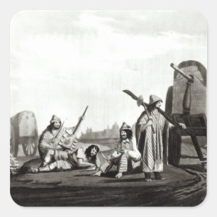Gauchos von Tucuman, 1820 Quadratischer Aufkleber