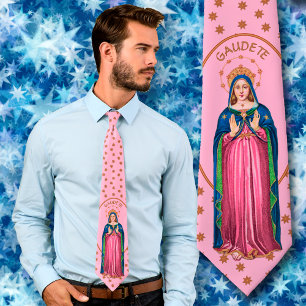 Gaudete! (Deutsch: Freut euch!) Stehende BVM Adven Krawatte