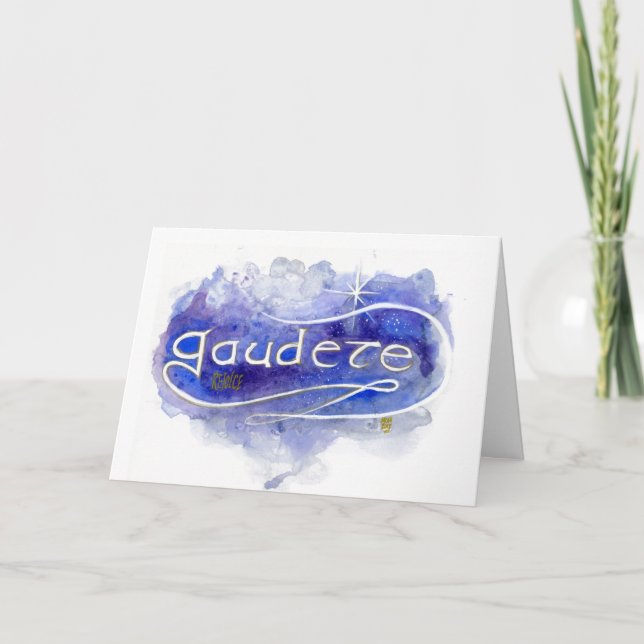 Gaudete ("Rejoice") Weihnachtskarte Karte (Vorderseite)