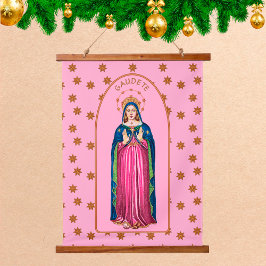 Gaudete! (Rejoice!) with Standing BVM Advent Wandteppich Mit Holzrahmen