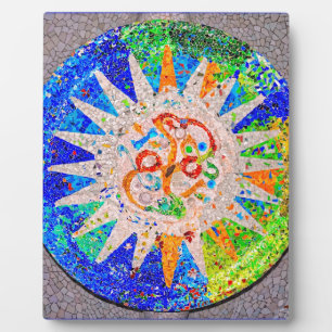 Gaudi Detail Blue Fotoplatte