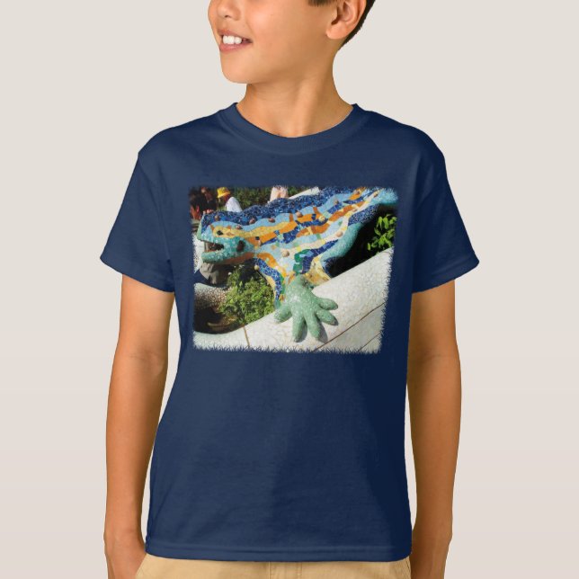 Gaudi Eidechsen-Mosaiken T-Shirt (Vorderseite)