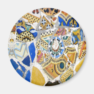 Gaudi gelber Fliesenmagnet Magnet