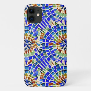 Gaudi Inspiriert Blaue Rundformen Mosaikmuster Case-Mate iPhone Hülle