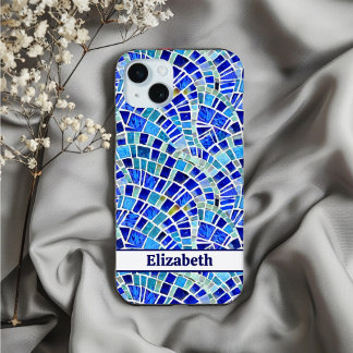 Gaudi Inspiriert Blauwald-Mosaikmuster iPhone 15 Hülle