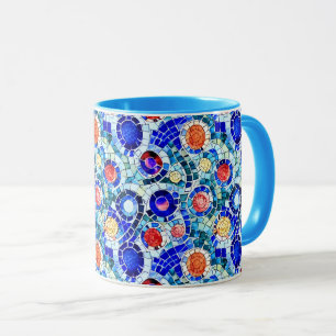 Gaudi Inspiriert Multicolor-Mosaikmuster Tasse
