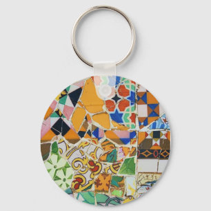 Gaudi Keramik Tile Schlüsselanhänger