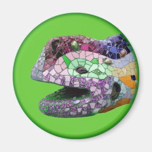 Gaudi Lizard Head Mosaics Magnet