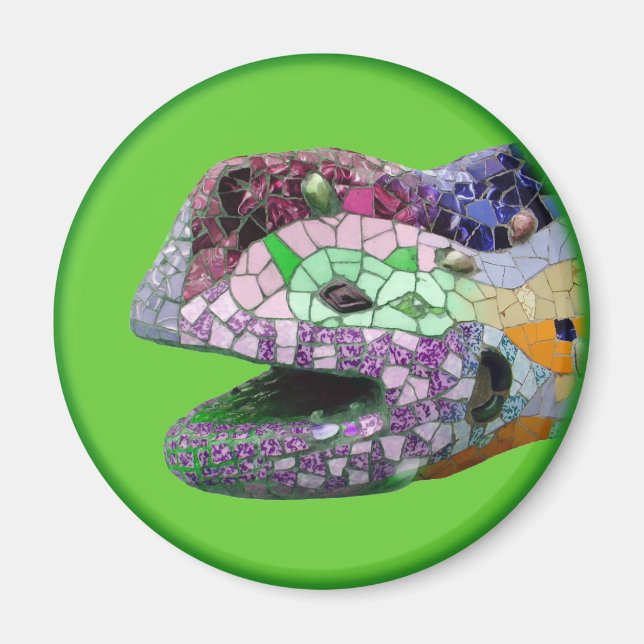 Gaudi Lizard Head Mosaics Magnet (Vorne)