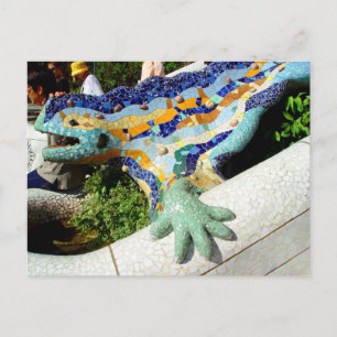 Gaudi Lizard Mosaics Postkarte