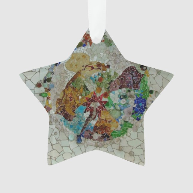 Gaudi Mosaic Keramik Ornament (Vorderseite)