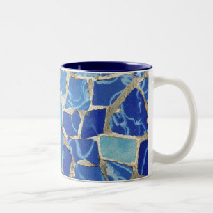 Gaudi Mosaiken mit einer Öl-Touch Zweifarbige Tasse