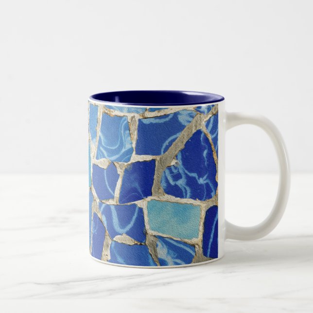 Gaudi Mosaiken mit einer Öl-Touch Zweifarbige Tasse (Rechts)