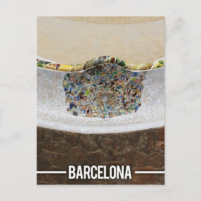 Gaudi Park Guell, Barcelona Spanien Postkarte (Vorderseite)