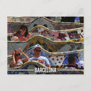 Gaudi Park Guell, Barcelona Spanien Postkarte