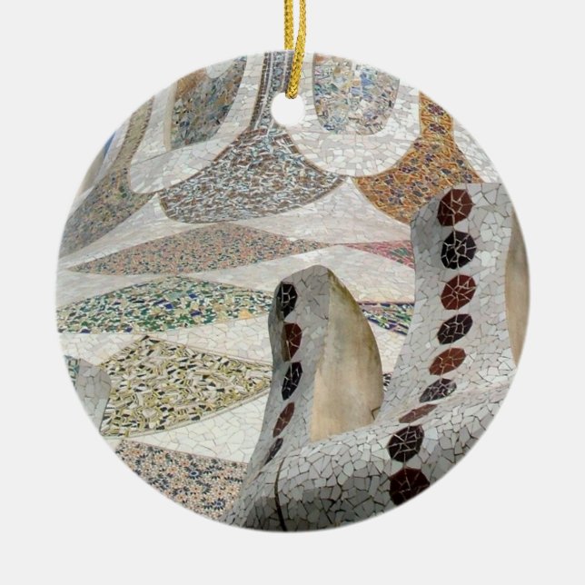 Gaudi Schloss Keramik Ornament (Vorne)