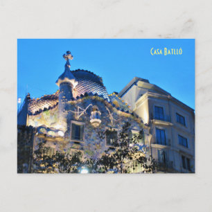 Gaudis "Drachenhaus" in Barcelona Postcard Postkarte