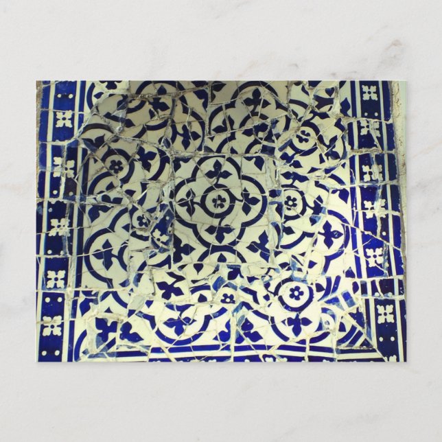 Gaudi's Park Guell Mosaic Tiles Barcelona Postkarte (Vorderseite)
