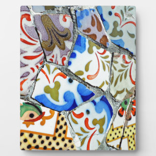 Gaudi's Park Guell Mosaic Tiles Fotoplatte