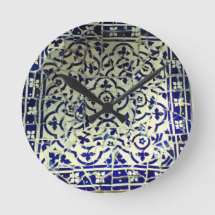 Gaudis Park Guell Mosaik-Fliesen Barcelona Runde Wanduhr