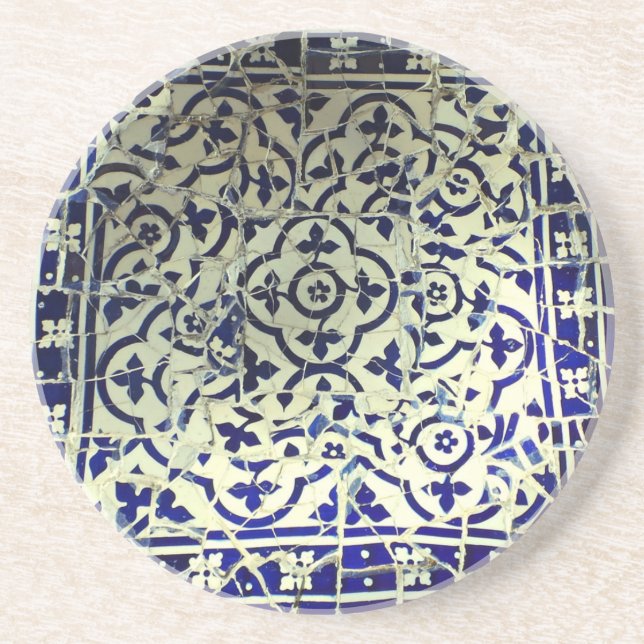 Gaudis Park Guell Mosaik-Fliesen Barcelona Untersetzer (Vorne)