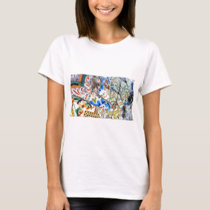 Gaudis Park Guell Mosaik-Fliesen T-Shirt