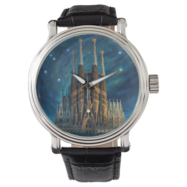 Gaudis Starry Dream | Barcelona Sagrada Familia Armbanduhr (Vorderseite)