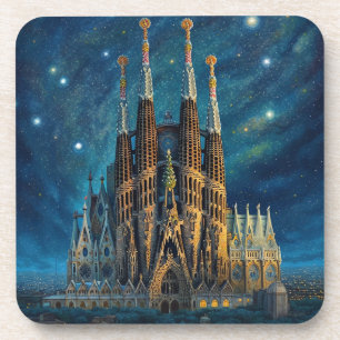 Gaudis Starry Dream Barcelona Sagrada Familia Getränkeuntersetzer
