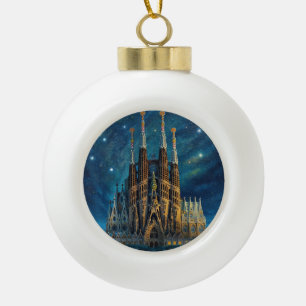 Gaudis Starry Dream   Barcelona Sagrada Familia Keramik Kugel-Ornament