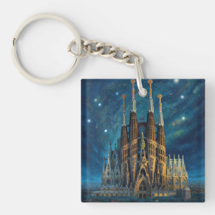 Gaudis Starry Dream Barcelona Sagrada Familia Schlüsselanhänger