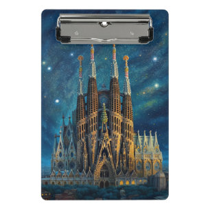Gaudís Sternentraum   Barcelona Sagrada Familia Mini Klemmbrett