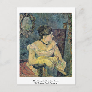 Gauguin Abend Dress by Eugene Paul Gauguin Postkarte