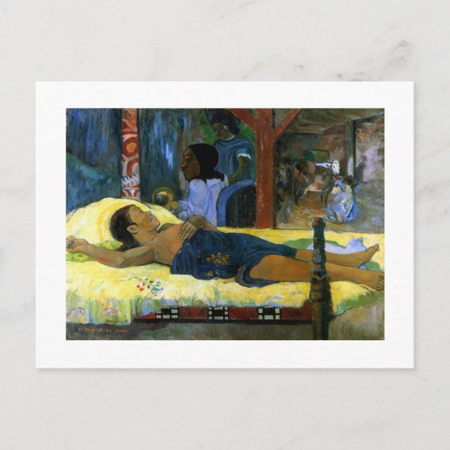 Gauguin Art Malerei Tamari No Atua (Geburt) Postkarte (Vorderseite)