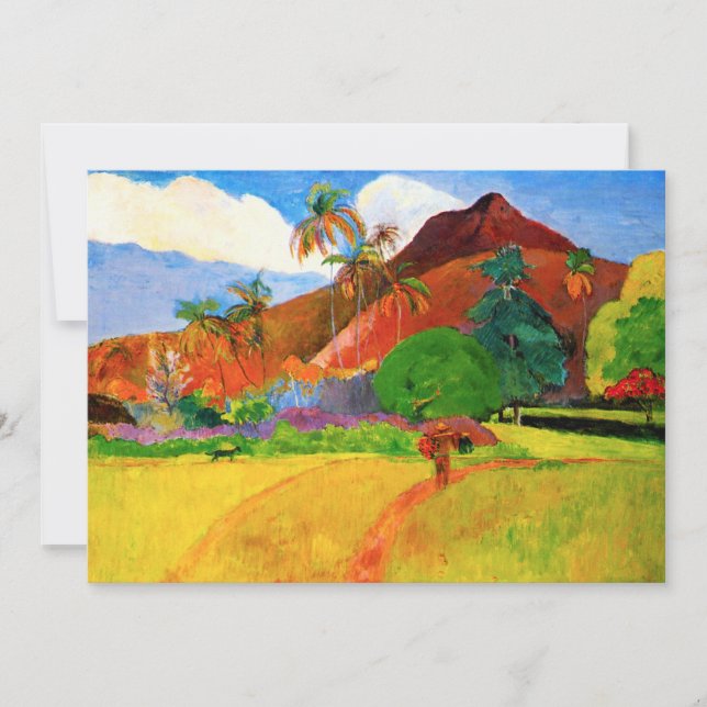 Gauguin Berge in Tahiti-Einladungen Einladung (Vorderseite)