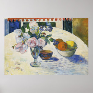 Gauguin - Blume und Obstschale in Tabelle 1894 Poster
