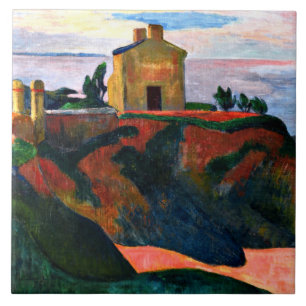 Gauguin - Das Haus in Pan-Du Fliese