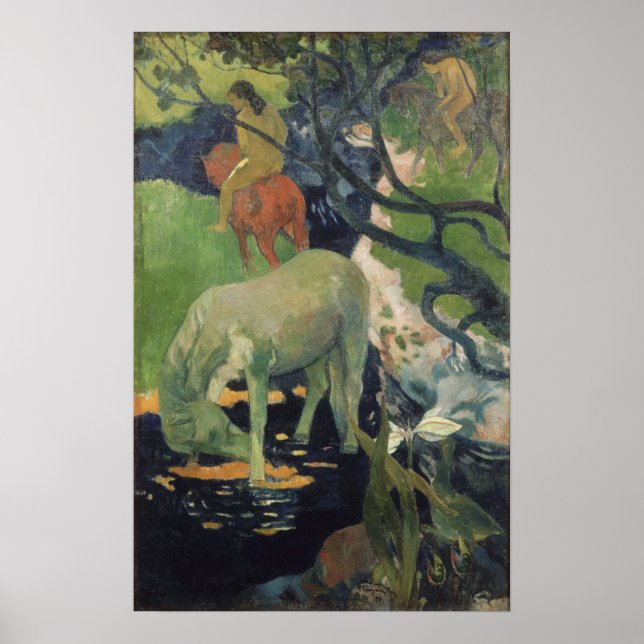 Gauguin - Das Weiße Pferd 1898 Poster (Vorne)