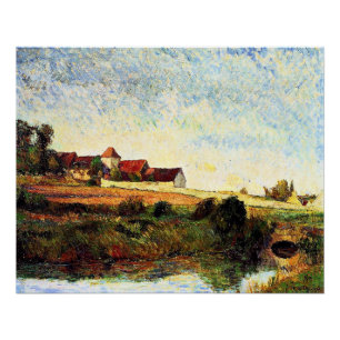 Gauguin - Der Bauernhof in Grue, Poster