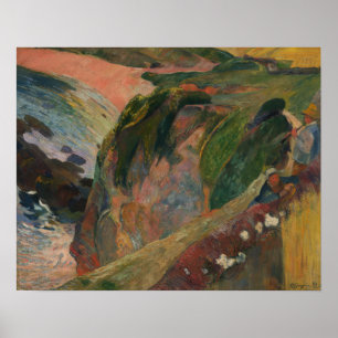 Gauguin - Der Flageolet-Spieler auf der Klippe 188 Poster
